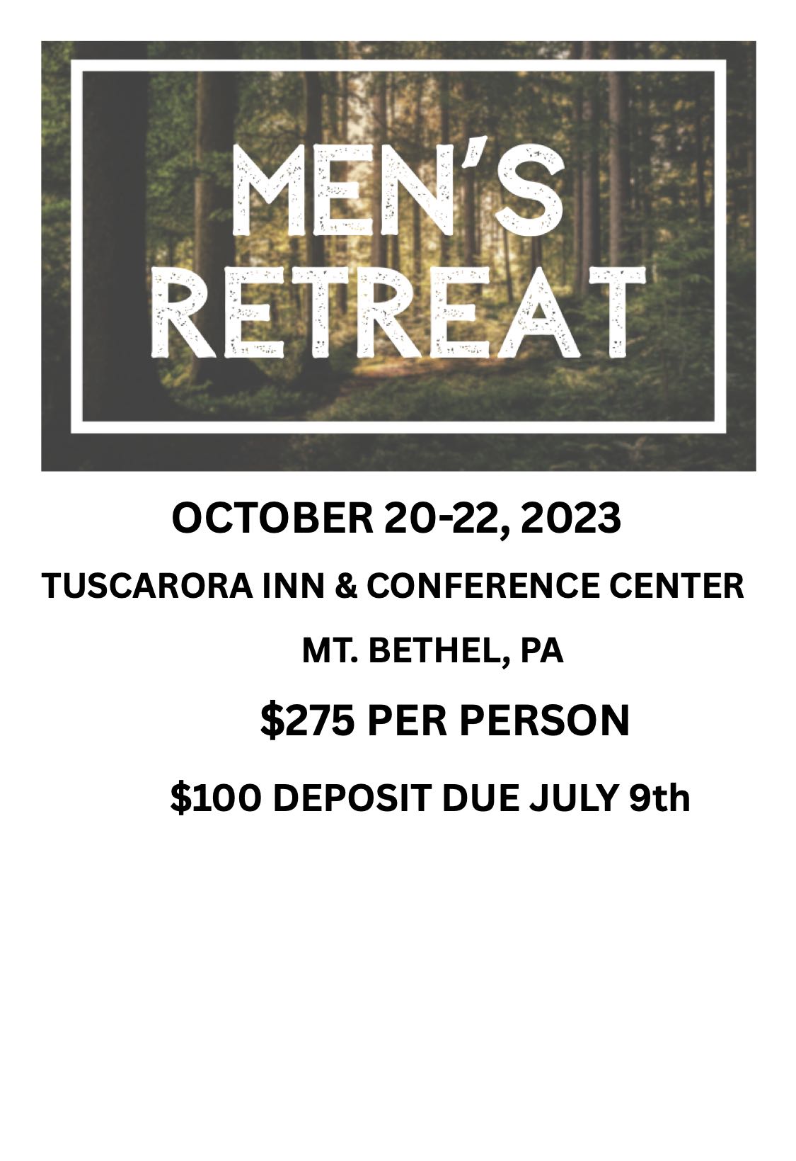 Men’s Retreat – Experience Church @ BAG